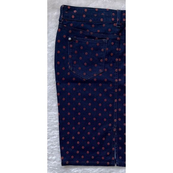 Anthropologie Pilcro and the Letterpress Polka Dot Denim Pencil Skirt, Size 26 - Picture 14 of 16